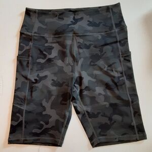 Camoflauge Print Yoga Bike Shorts